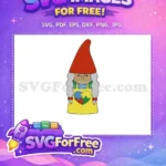 Free Red Hat Free Autism Puzzle Heart Gnomes Free SVG - Instant Download