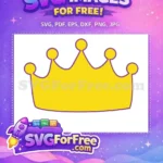 Free Yellow Crown Simple Free Royal Gnomes Free SVG - Instant Download