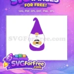 Free Purple Hat Free Coffee Cup Gnomes Quotes Free SVG - Instant Download