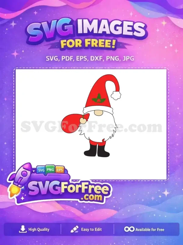 Free Holly Hat Free Red Sack Christmas Free SVG