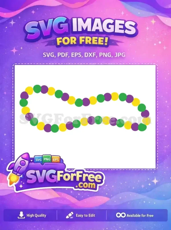 Free Mardi Gras Beads Free Purple Yellow Green Celebration Free SVG