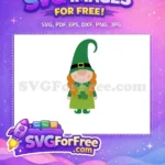 Free Red Hair Free Clover Patch St Patricks Free SVG - Instant Download