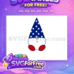 Free Patriotic Star Hat Free Red Shoes Gnome Quotes Free SVG - Instant Download