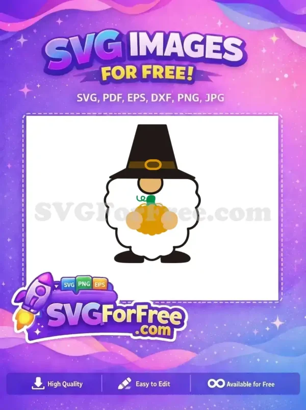 Free Brown Hat Free Orange Pumpkin Thanksgiving Gnomes Free SVG Free Brown Hat Free Orange Pumpkin Thanksgiving Gnomes Free SVG