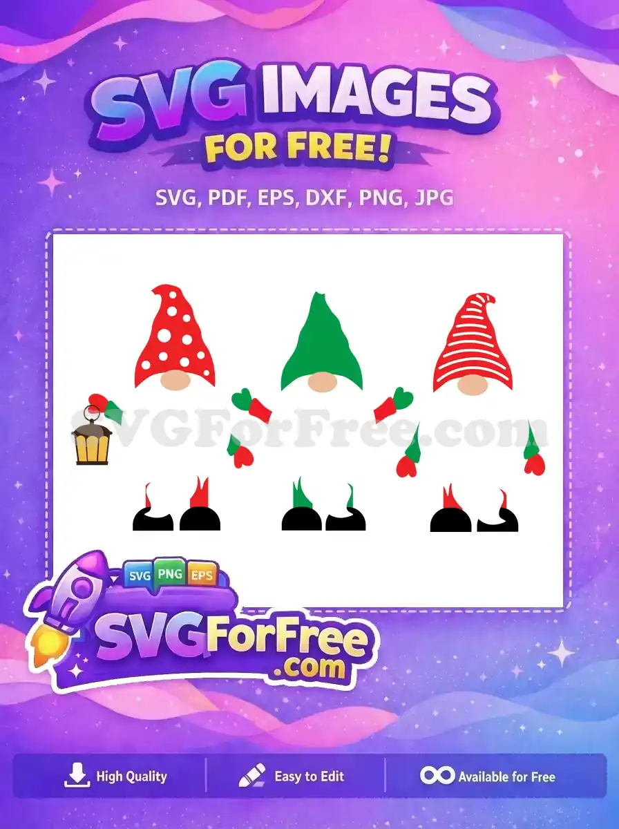 Free Christmas Gnomes Lantern Free Snowflakes Gnomes Quotes Free SVG