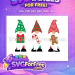 Free Christmas Gift Free Candy Cane Gnomes Quotes Free SVG - Instant Download