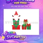 Free Red Polka Dot Hat Free Stacked Presents Christmas Free SVG - Instant Download