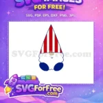 Free Striped Hat Free Blue Shoes Patriotic Gnomes Free SVG - Instant Download