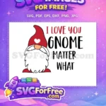 Free Heart Hat Free White Beard Gnome Love Free SVG - Instant Download