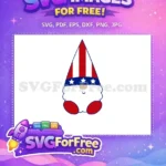 Free Patriotic Stripes Free Stars Adorn Gnomes Free SVG - Instant Download