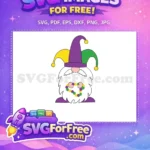 Free Mardi Gras Hat Free Colorful Bead Gnomes Free SVG - Instant Download