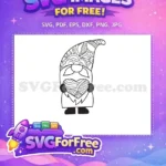 Free Zentangle Hat Free Heart Design Gnomes Free SVG - Instant Download