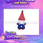 Free Braided Hair Free Red Bow Patriotic Gnomes Free SVG - Instant Download