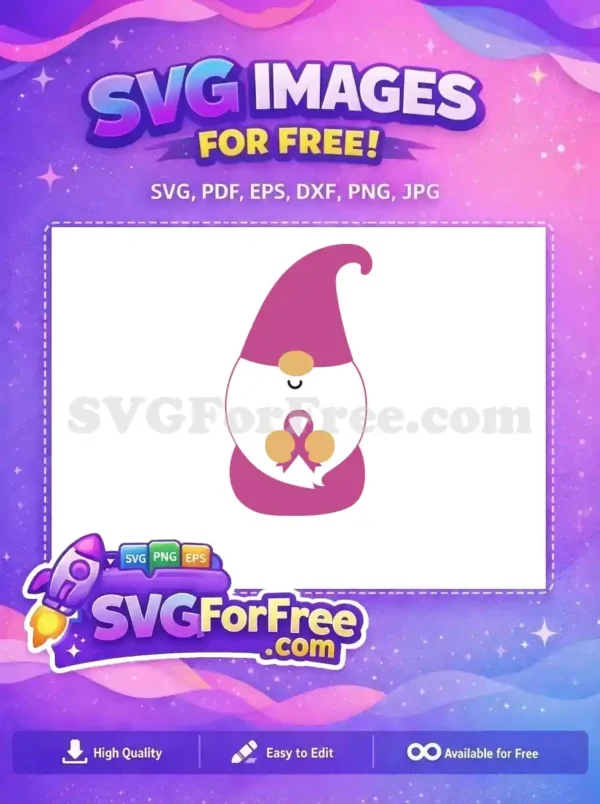 Free Awareness Ribbon Free Pink Hat Breast Cancer Free SVG