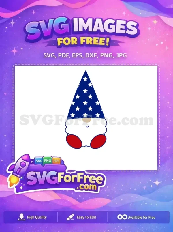 Free Patriotic Hat Free Red Shoes Gnome Free SVG