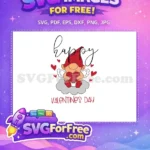 Free Heart Holding Free Winged Gnome Valentines Free SVG - Instant Download
