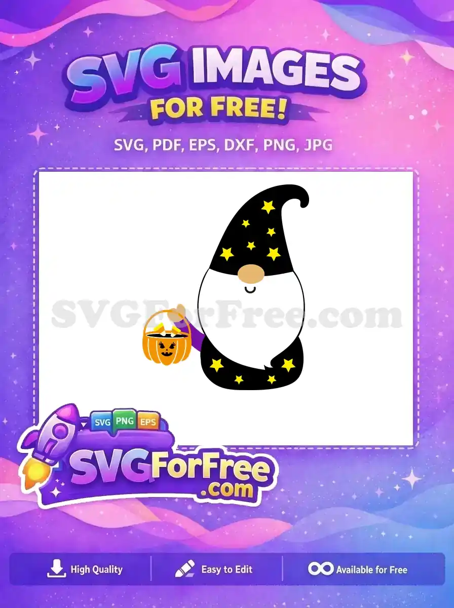 Free Candy Corn Basket Free Halloween Gnome Stars Free SVG
