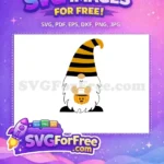 Free Striped Hat Free Pumpkin Bucket Halloween Gnome Free SVG 2 - Instant Download