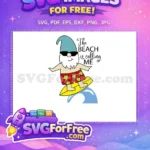 Free Surfing Gnome Red Floral Shorts Free Summer Wave Free SVG - Instant Download