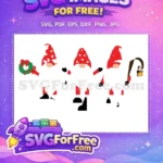 Free Christmas Wreath Free Star Hat Holiday Gnomes Free SVG - Instant Download