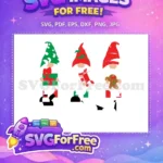 Free Christmas Gift Free Gingerbread Gnomes Winter Free SVG - Instant Download
