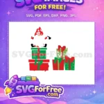 Free Polka Dot Hat Free Stacked Presents Gnome Christmas Free SVG - Instant Download