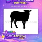 Free Black Goat Silhouette Free Farm Animal Design Free SVG 1 - Instant Download