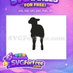 Free Standing Goat Free Farm Animal Silhouette Free SVG 1 - Instant Download