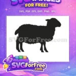 Free Woolly Goat Silhouette Free Farm Animal Goat Free SVG - Instant Download