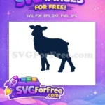 Free Navy Goat Free Silhouette Farm Animal Free SVG 1 - Instant Download