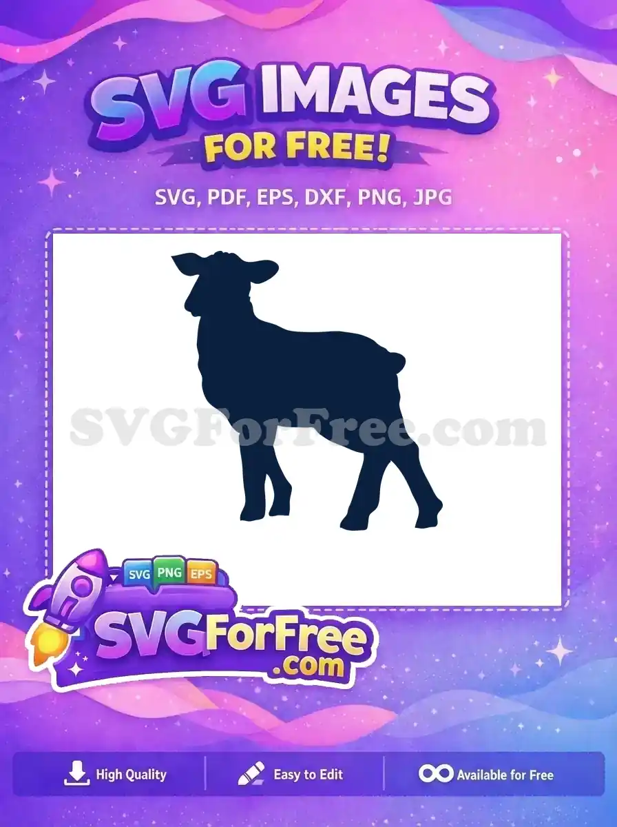 Free Navy Goat Free Silhouette Farm Animal Free SVG 1