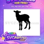 Free Standing Goat Free Farm Animal Silhouette Free SVG 2 - Instant Download