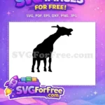 Free Screaming Goat Free Black Silhouette Goat Free SVG - Instant Download