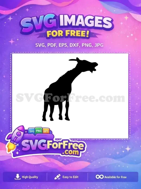 Free Screaming Goat Free Black Silhouette Goat Free SVG