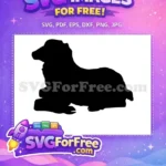 Free Reclined Goat Free Silhouette Black Animal Free SVG - Instant Download
