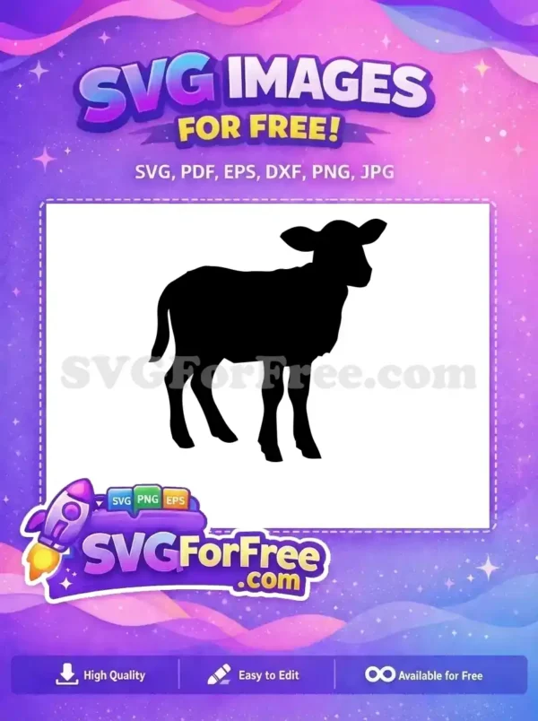 Free Standing Goat Free Black Silhouette Farm Free SVG 1