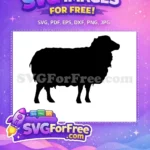 Free Farm Animal Free Black Goat Silhouette Free SVG 1 - Instant Download