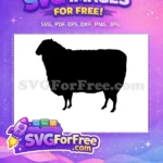 Free Black Goat Silhouette Free Farm Animal Silhouette Free SVG 1 - Instant Download