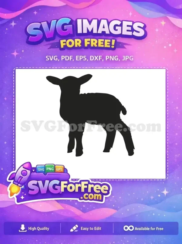 Free Standing Goat Kid Free Farm Animal Silhouette Free SVG