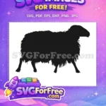 Free Black Goat Silhouette Free Farm Animal Walking Free SVG - Instant Download
