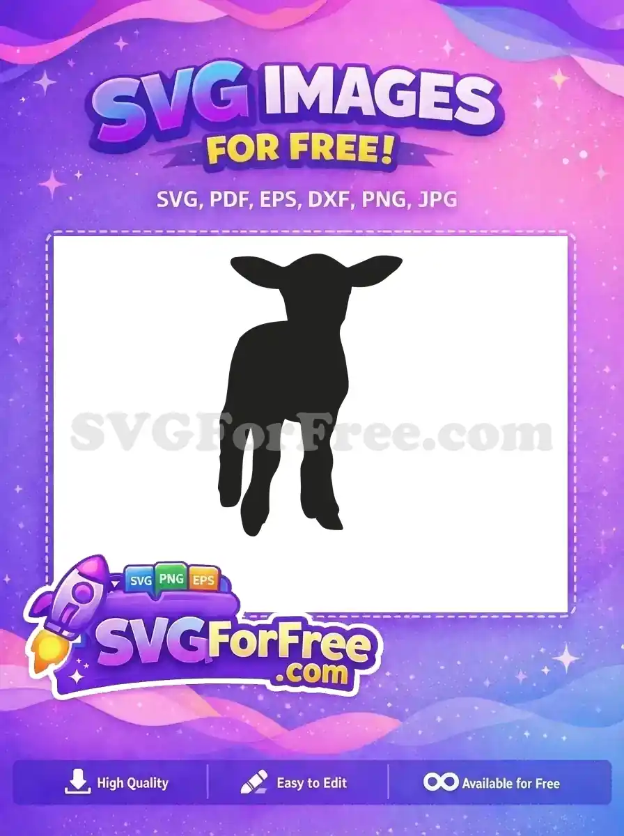 Free Lamb Silhouette Free Baby Goat Silhouette Free SVG