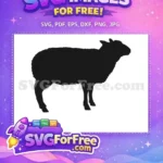 Free Standing Goat Free Farm Animal Silhouette Free SVG 3 - Instant Download