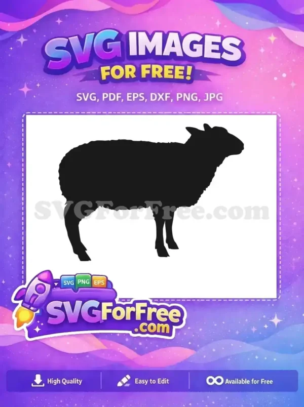 Free Standing Goat Free Farm Animal Silhouette Free SVG 3 Free Standing Goat Free Farm Animal Silhouette Free SVG 3