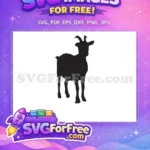 Free Horned Goat Free Silhouette Farm Animal Free SVG 1 - Instant Download