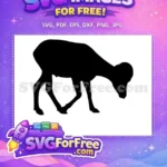 Free Silhouette Goat Free Black Image Farm Free SVG - Instant Download