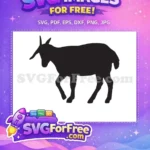 Free Walking Goat Free Silhouette Farm Animal Free SVG 1 - Instant Download