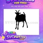 Free Farm Animal Free Black Goat Silhouette Vector Free SVG 1 - Instant Download