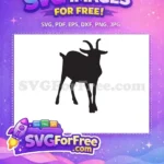 Free Farm Animal Free Goat Silhouette Isolated Free SVG - Instant Download