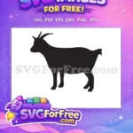Free Black Goat Silhouette Free Farm Animal Goat Free SVG 2 - Instant Download
