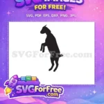 Free Standing Goat Free Silhouette Black And White Free SVG - Instant Download